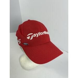 Taylor made tour hat One Size Red Ball Cap Golf Tour TP5 Hat With Ford Pin